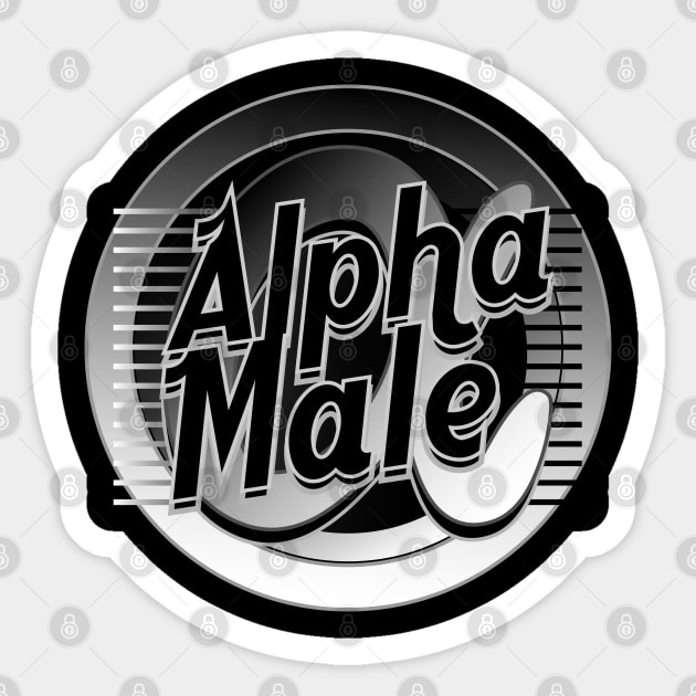 Alpha Male Sticker by CTShirts